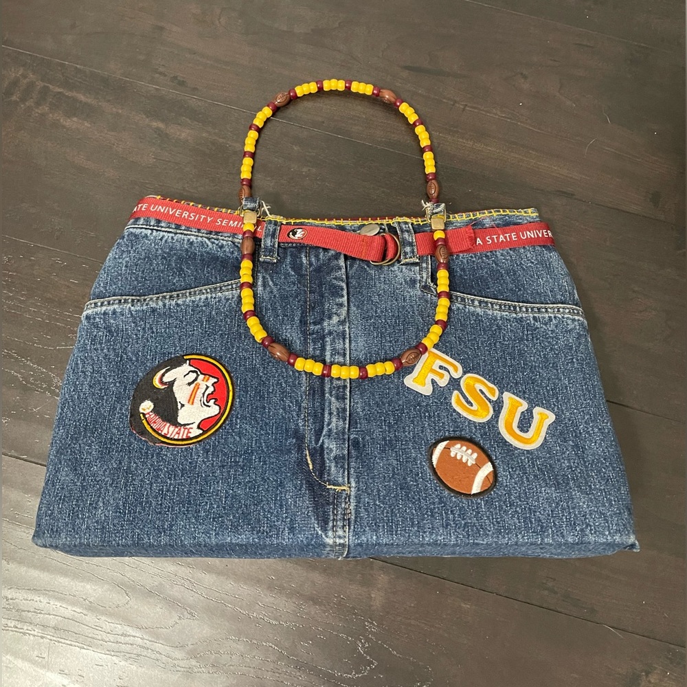 FSU Football Handmade Denim Tote
